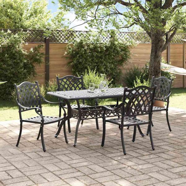 Set aus 3 Schwarz Gussaluminium Mittel Stylisches Design