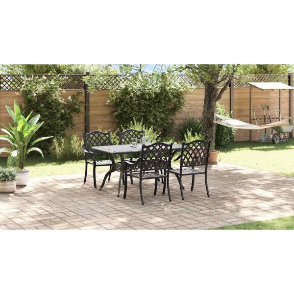 Set aus 3 Schwarz Gussaluminium Mittel Stylisches Design
