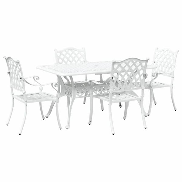 Set aus 3 Weiß Guss-Aluminium 150x90x72 cm Langlebig