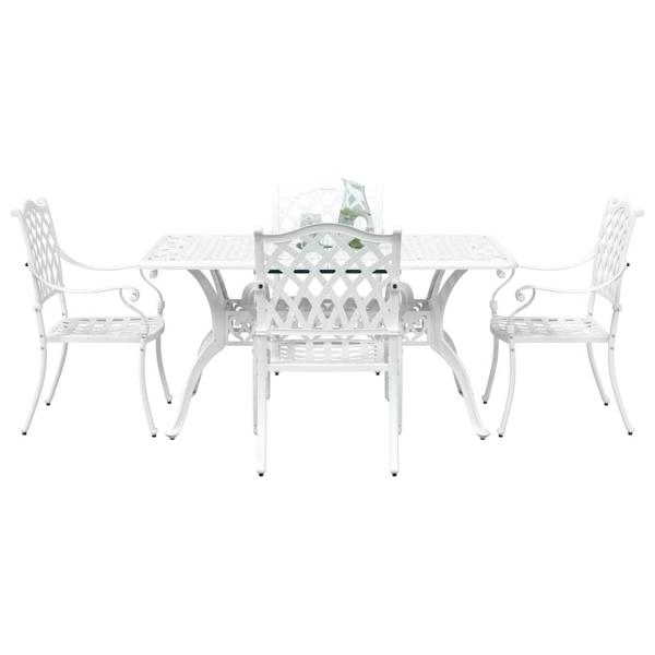 Set aus 3 Weiß Guss-Aluminium 150x90x72 cm Langlebig