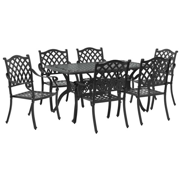 Set mit 4 Schwarz Gussaluminium 6-Sitzer Platz für viele