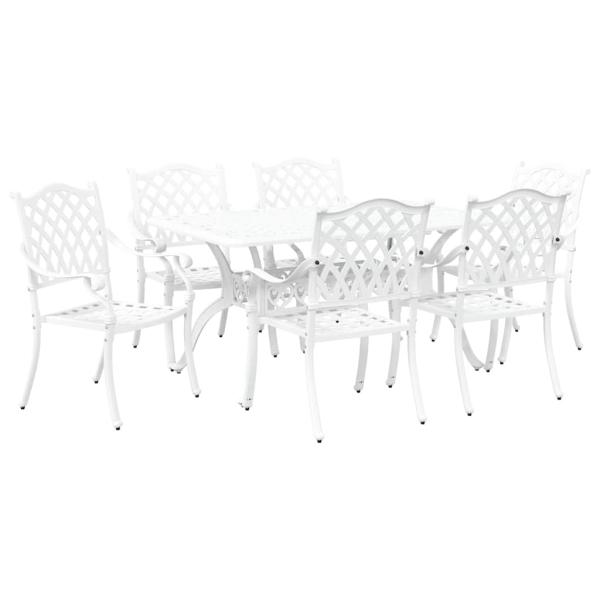 Set aus 4 Weiß Gussaluminium 6 Personen Dekorative Intarsien