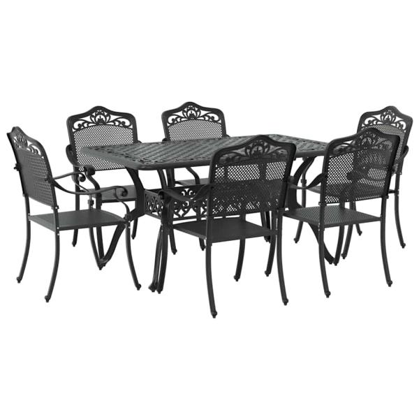 Set aus 4 Schwarz Gussaluminium 150x90x72 cm