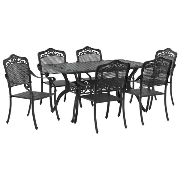 Set aus 4 Schwarz Gussaluminium 150x90x72 cm