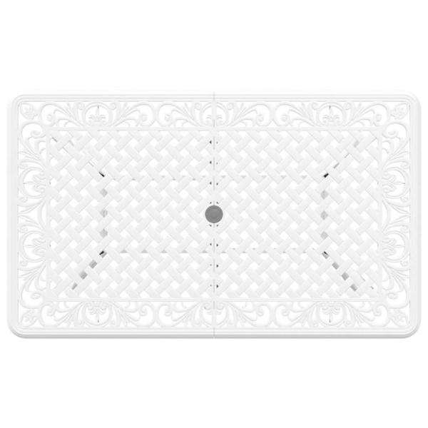 Set aus 4 Weiß Guss-Aluminium Groß Dekorative Intarsien