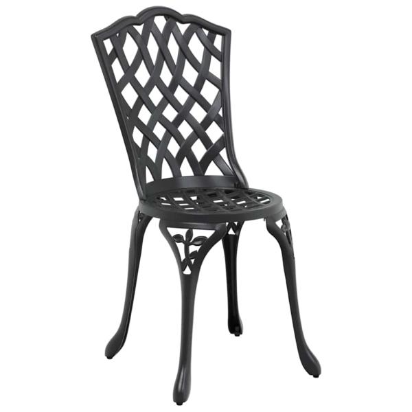 Set aus 3 Schwarz Gussaluminium Groß Dekorative Intarsien
