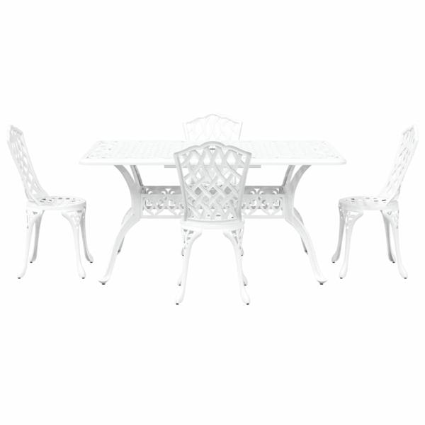 Set aus 3 Weiß Gussaluminium 150 x 90 x 72 cm Coole Muster