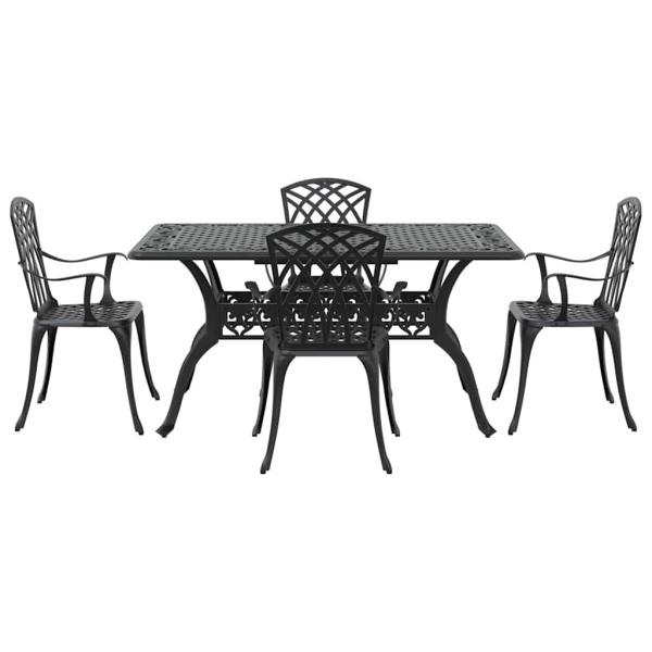 Set aus 3 Schwarz Gussaluminium 150x90x72 cm Langlebig