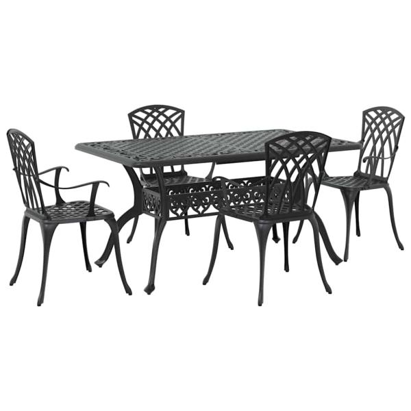 Set aus 3 Schwarz Gussaluminium 150x90x72 cm Langlebig