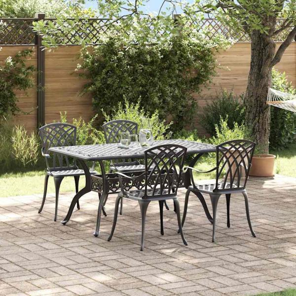 Set aus 3 Schwarz Gussaluminium 150x90x72 cm Langlebig