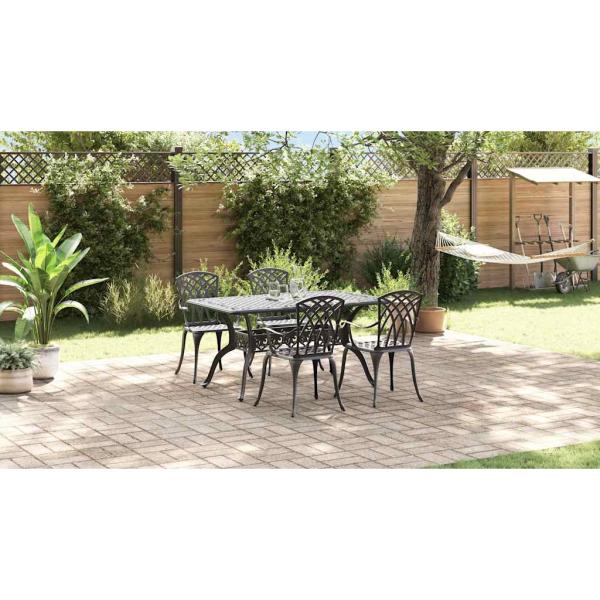 Set aus 3 Schwarz Gussaluminium 150x90x72 cm Langlebig