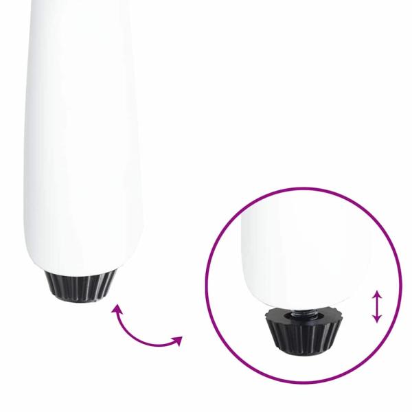 Set aus 3 Weiß Gussaluminium Groß Langlebig Gartentisch