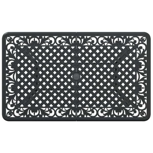 Set aus 4 Schwarz Gusseisen Groß Dekorative Intarsien