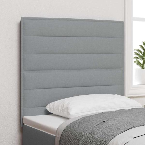 ARDEBO.de - Kopfteil Hellgrau Stoff 90 cm Dekorative Elemente