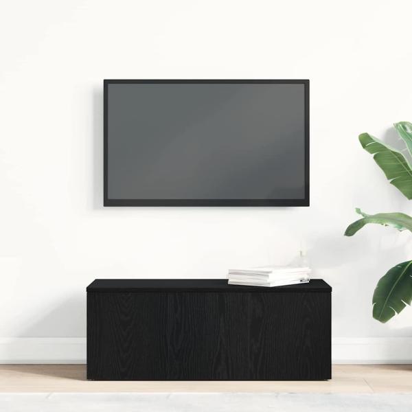 TV-Schrank aus schwarzer Eiche, 80x34x30 cm, aus Holzwerkstoff