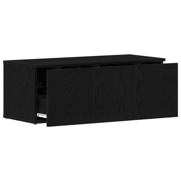 TV-Schrank aus schwarzer Eiche, 80x34x30 cm, aus Holzwerkstoff