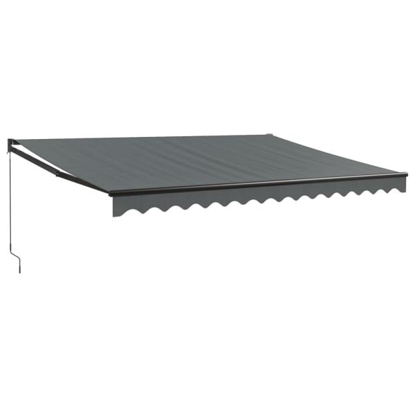 Markise Einziehbar Anthrazit 4,5x3 m Stoff und Aluminium