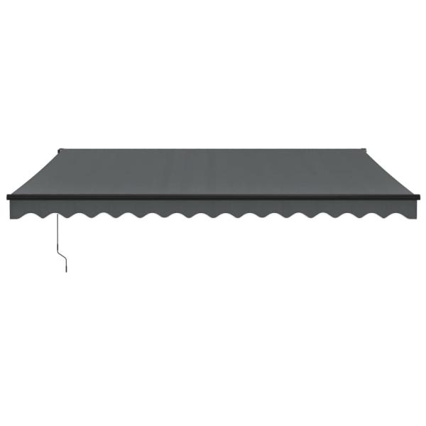 Markise Einziehbar Anthrazit 4,5x3 m Stoff und Aluminium