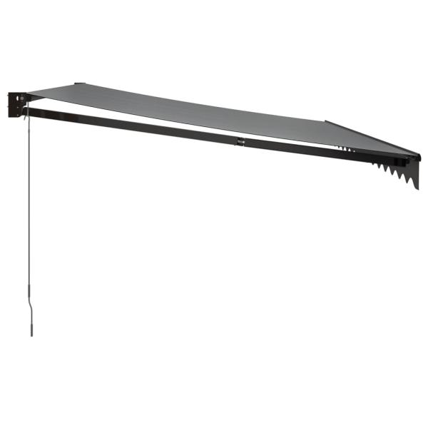 Markise Einziehbar Anthrazit 4,5x3 m Stoff und Aluminium