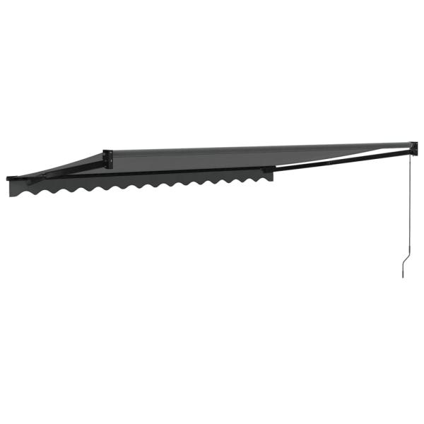 Markise Einziehbar Anthrazit 4,5x3 m Stoff und Aluminium