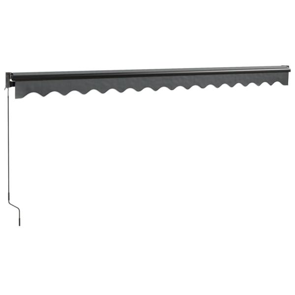 Markise Einziehbar Anthrazit 4,5x3 m Stoff und Aluminium