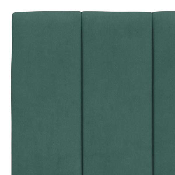 Bettgestell ohne Matratze Dunkelgrün 180x200 cm Samt