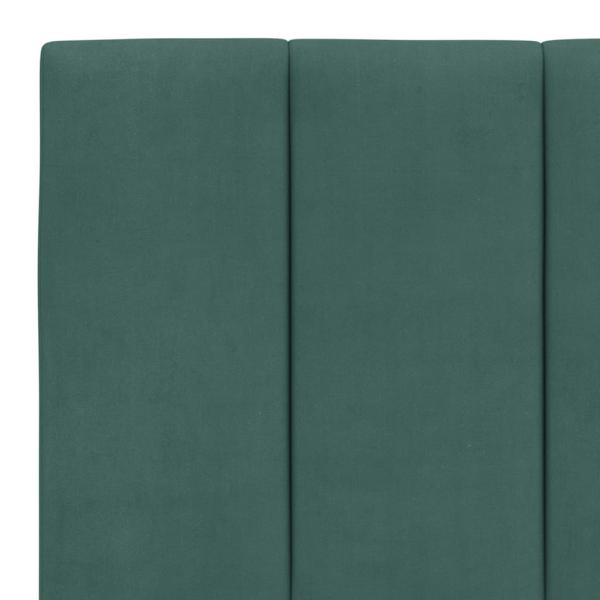 Bettgestell ohne Matratze Dunkelgrün 160x200 cm Samt