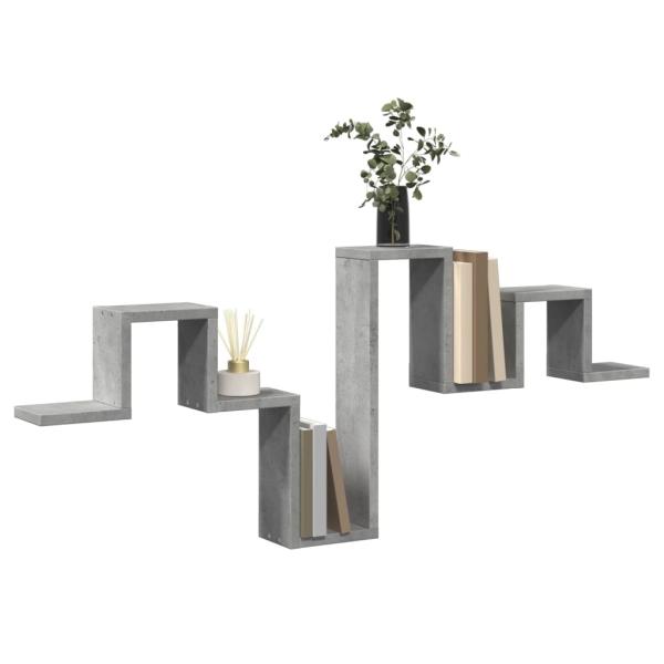 Wandregal Betongrau 104,5x10x43 cm Holzwerkstoff