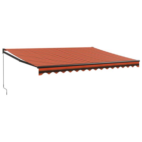 ARDEBO.de - Markise Einziehbar Orange und Braun 4,5x3 m Stoff und Aluminium