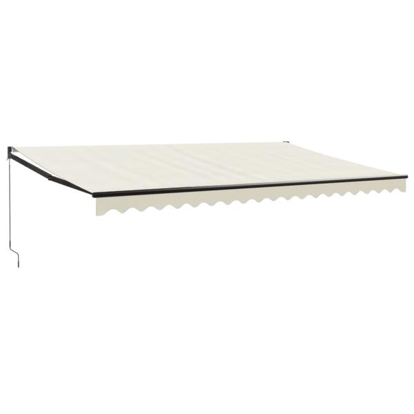 Markise Einziehbar Creme 5x3 m Stoff und Aluminium
