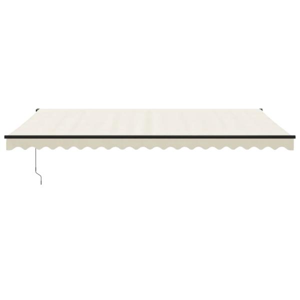 Markise Einziehbar Creme 5x3 m Stoff und Aluminium
