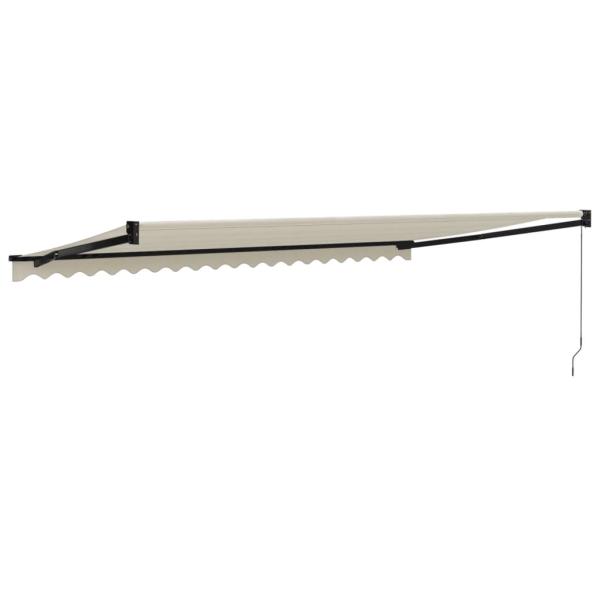 Markise Einziehbar Creme 5x3 m Stoff und Aluminium