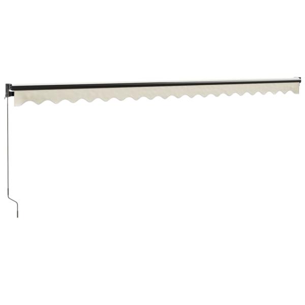 Markise Einziehbar Creme 5x3 m Stoff und Aluminium
