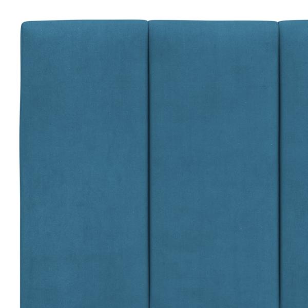 Bett mit Matratze Blau 160x200 cm Samt