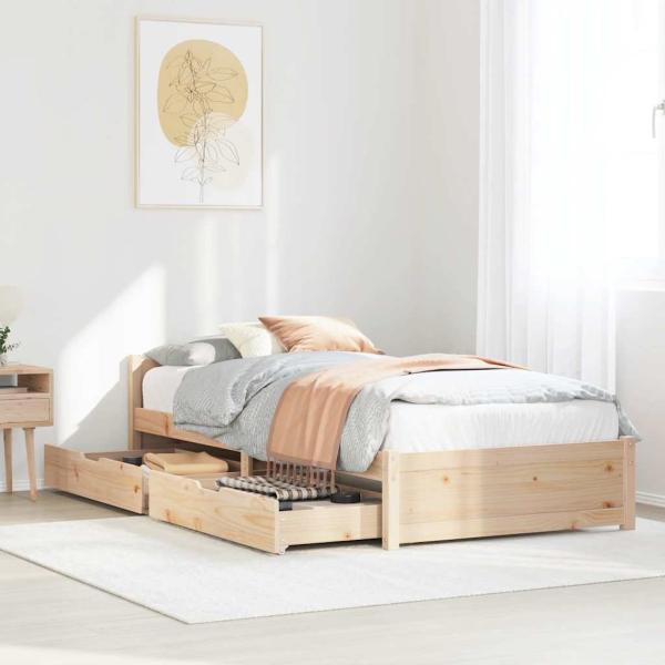 ARDEBO.de - Massivholzbett ohne Matratze 100x200 cm Kiefernholz