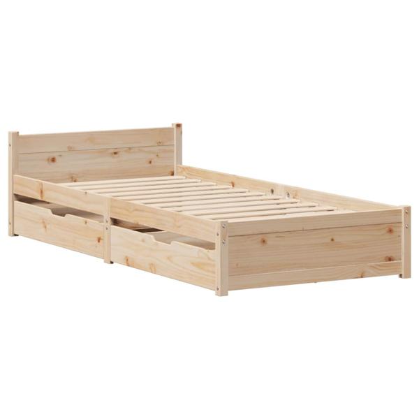 Massivholzbett ohne Matratze 100x200 cm Kiefernholz