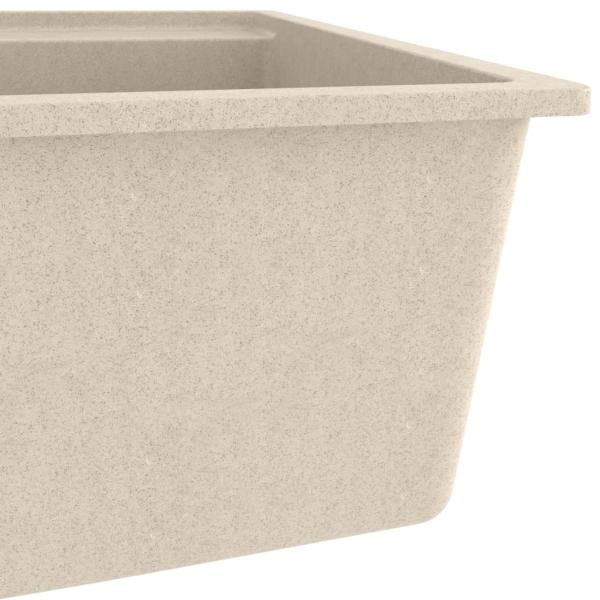 Küchenspüle mit Überlauf Beige Granit