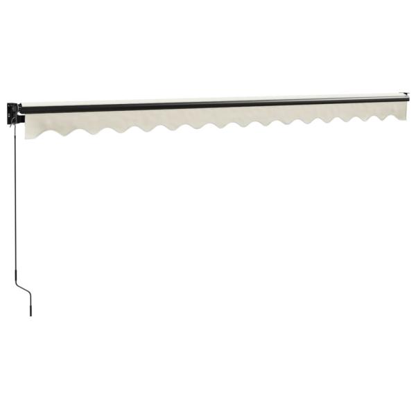 Markise Einziehbar Creme 4,5x3 m Stoff und Aluminium