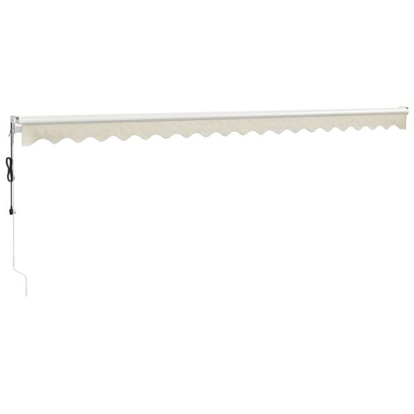 Elektrische Markise mit Kurbel Creme 5x3 m