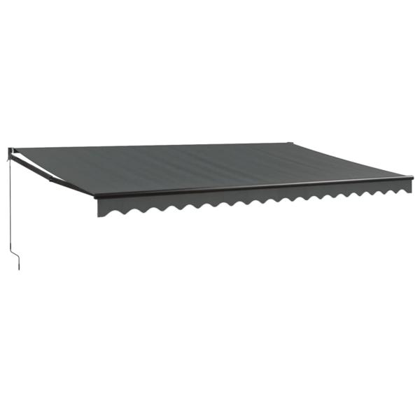 Markise Einziehbar Anthrazit 5x3 m Stoff und Aluminium