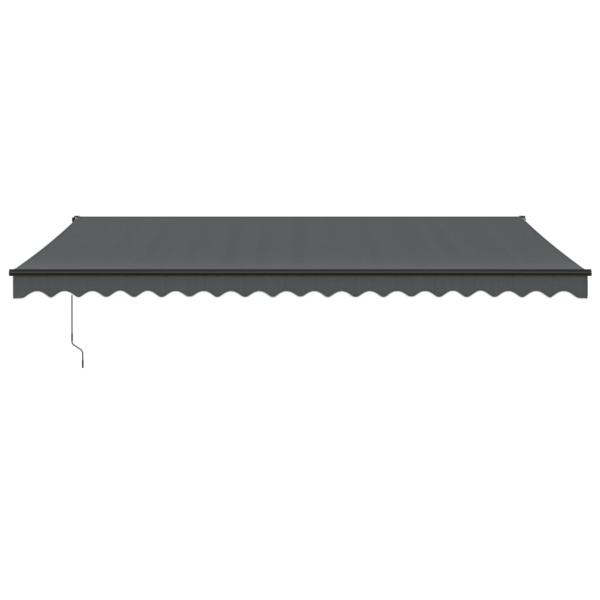 Markise Einziehbar Anthrazit 5x3 m Stoff und Aluminium
