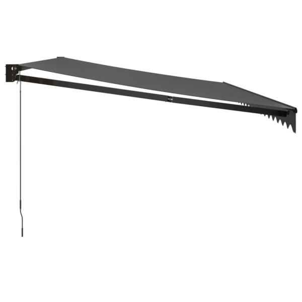 Markise Einziehbar Anthrazit 5x3 m Stoff und Aluminium