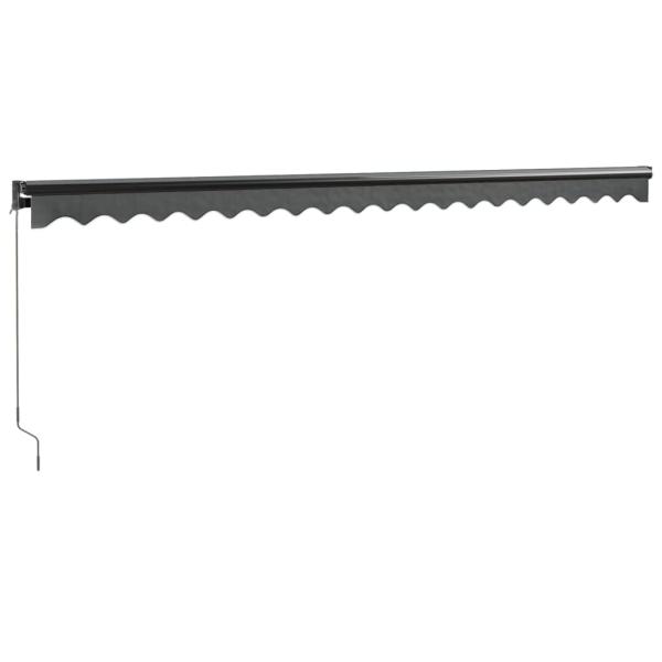 Markise Einziehbar Anthrazit 5x3 m Stoff und Aluminium