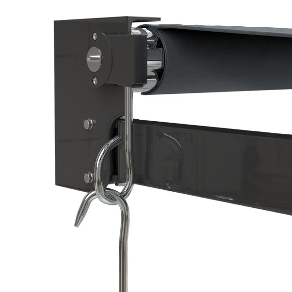 Markise Einziehbar Anthrazit 5x3 m Stoff und Aluminium