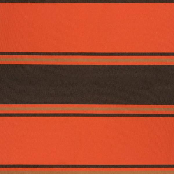 Markise Einziehbar Orange und Braun 3,5x2,5 m Stoff & Aluminium