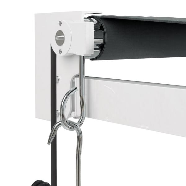 Elektrische Markise mit Kurbel Anthrazit 5x3 m