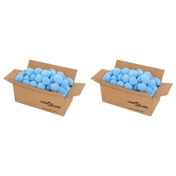ARDEBO.de - Pool-Filterbälle Antibakteriell Blau 1400 g Polyethylen