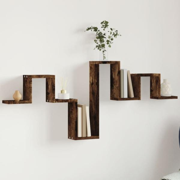 ARDEBO.de - Wandregal Räuchereiche 104,5x10x43 cm Holzwerkstoff