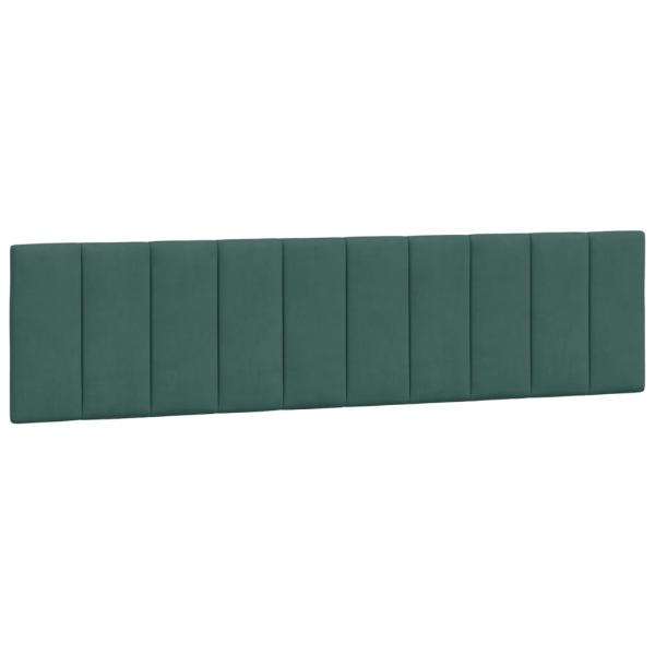 Bett mit Matratze Dunkelgrün 200x200 cm Samt