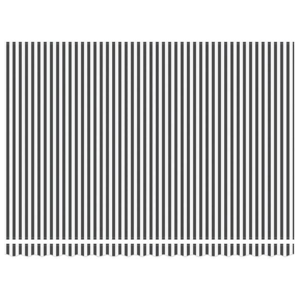 Markise Einziehbar Anthrazit und Weiß 4,5x3 m Stoff & Aluminium